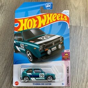 Hot Wheels 1973 Honda Civic Custom Compact King Hotwheels Racing Car 2024 New